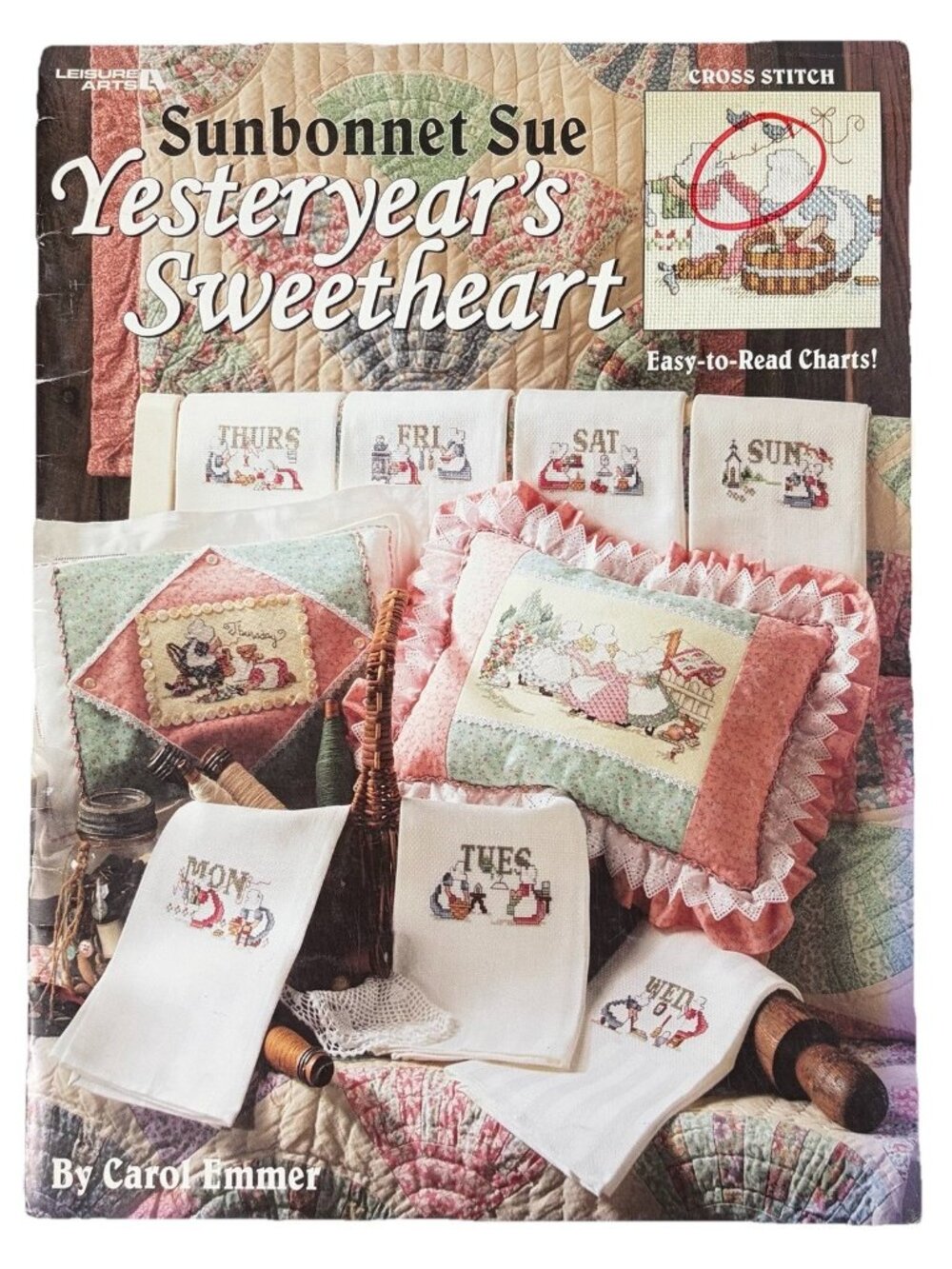 Sunbonnet Sue Yesteryear's Sweetheart Cross Stitch Book Carol Emmer Leisure Arts